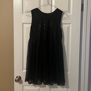 She + Sky Black Sequin Mini Dress